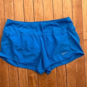 Nike blue running shorts